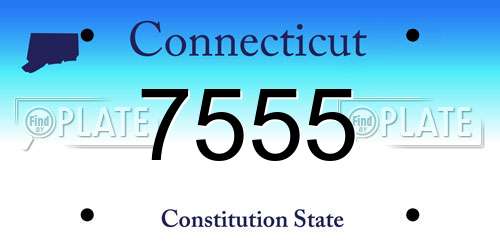 7555 Connecticut License Plate