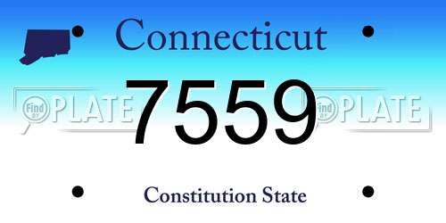 7559 Connecticut License Plate