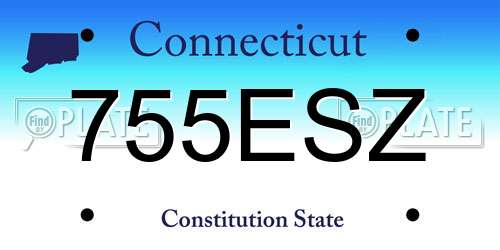 755ESZ Connecticut License Plate