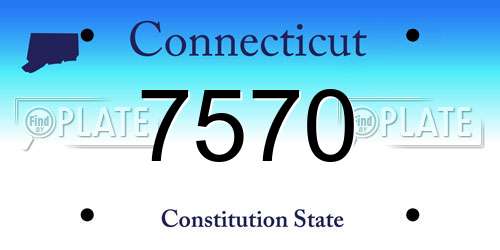 7570 Connecticut License Plate
