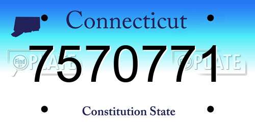 7570771 Connecticut License Plate
