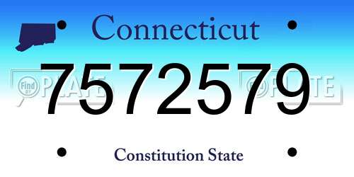 7572579 Connecticut License Plate