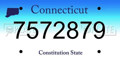 7572879 Connecticut License Plate