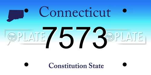 7573 Connecticut License Plate