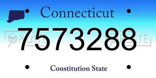 7573288 Connecticut License Plate