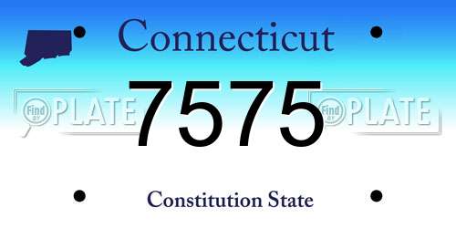 7575 Connecticut License Plate