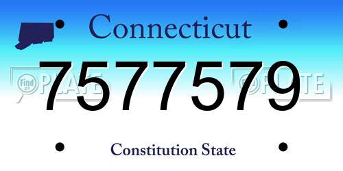 7577579 Connecticut License Plate