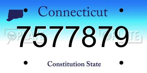 7577879 Connecticut License Plate