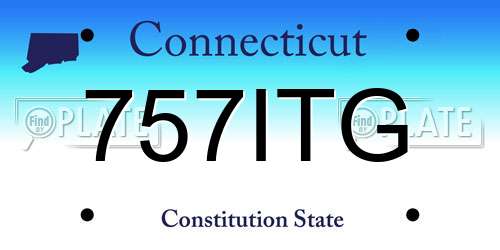 757ITG Connecticut License Plate
