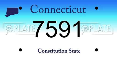 7591 Connecticut License Plate