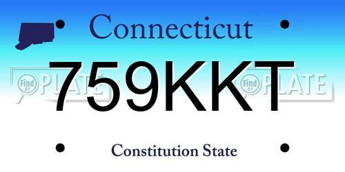 759KKT Connecticut License Plate