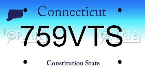 759VTS Connecticut License Plate