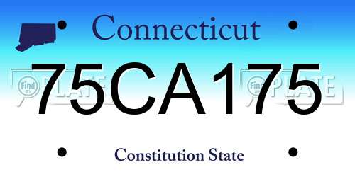 75CA175 Connecticut License Plate