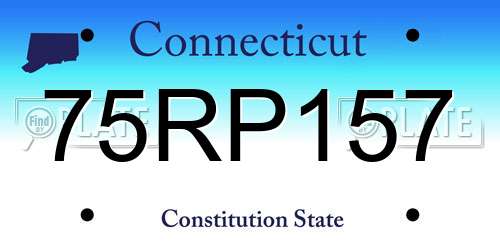 75RP157 Connecticut License Plate