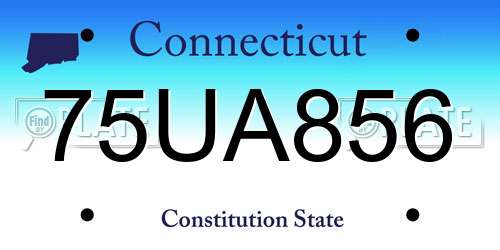 75UA856 Connecticut License Plate