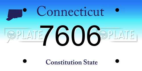 7606 Connecticut License Plate