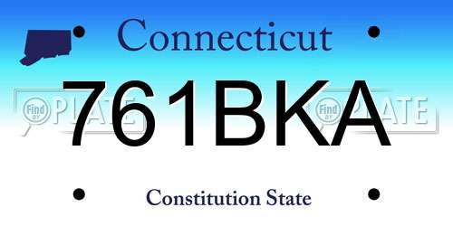 761BKA Connecticut License Plate