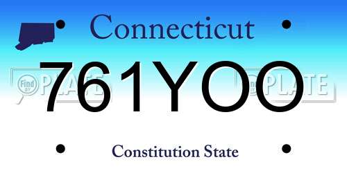 761YOO Connecticut License Plate