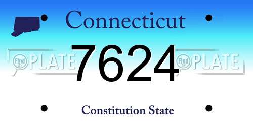 7624 Connecticut License Plate