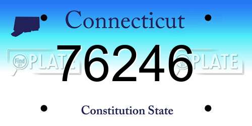 76246 Connecticut License Plate
