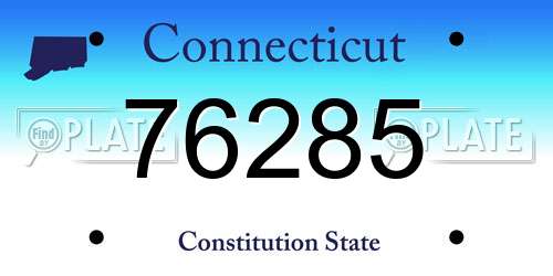 76285 Connecticut License Plate