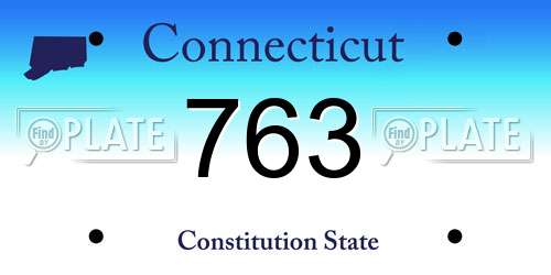 763 Connecticut License Plate