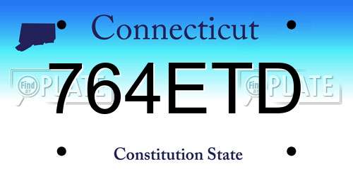 764ETD Connecticut License Plate