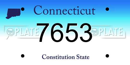 7653 Connecticut License Plate