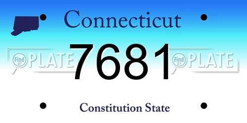 7681 Connecticut License Plate