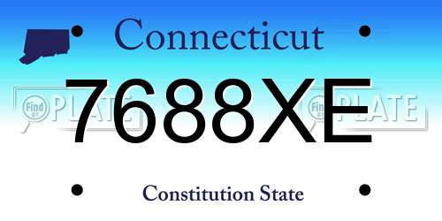 7688XE Connecticut License Plate
