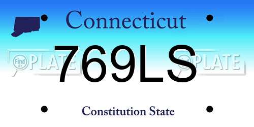 769LS Connecticut License Plate
