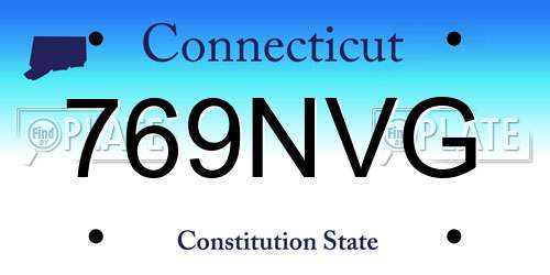 769NVG Connecticut License Plate