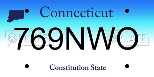 769NWO Connecticut License Plate
