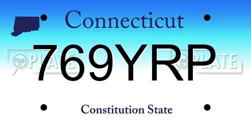 769YRP Connecticut License Plate