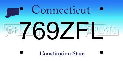 769ZFL Connecticut License Plate