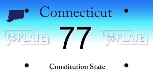 77 Connecticut License Plate