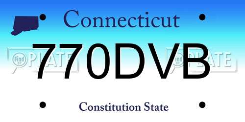 770DVB Connecticut License Plate