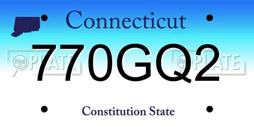 770GQ2 Connecticut License Plate