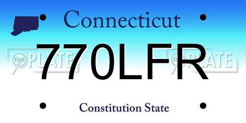 770LFR Connecticut License Plate