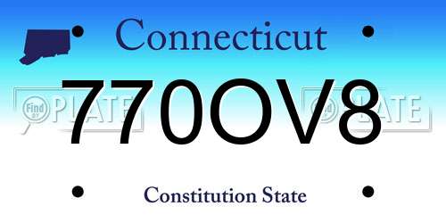 770OV8 Connecticut License Plate