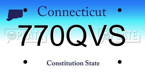 770QVS Connecticut License Plate