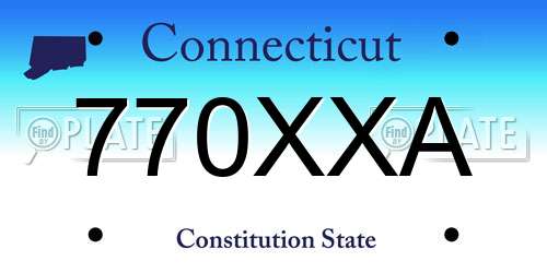 770XXA Connecticut License Plate