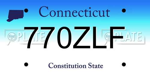 770ZLF Connecticut License Plate