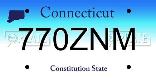 770ZNM Connecticut License Plate