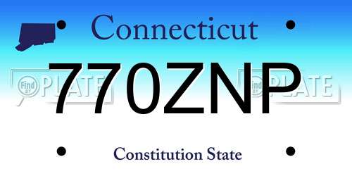 770ZNP Connecticut License Plate
