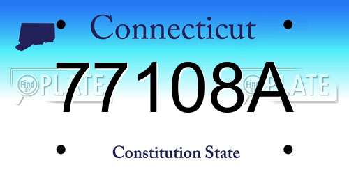 77108A Connecticut License Plate