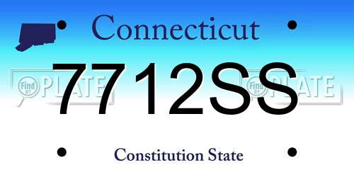 7712SS Connecticut License Plate