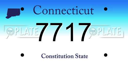 7717 Connecticut License Plate