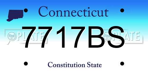 7717BS Connecticut License Plate