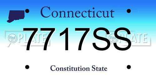 7717SS Connecticut License Plate
